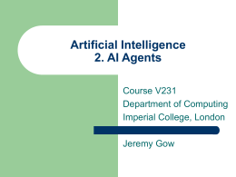 Artificial Intelligence 2. AI Agents