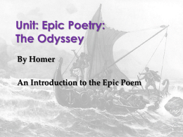 Unit: Epic Poetry: The Odyssey