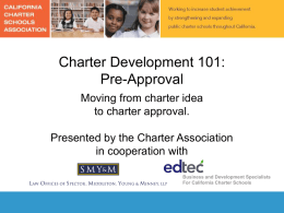 Charter Development 101: Pre