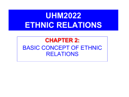 basic concept of ethnic relations