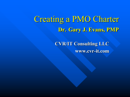 Creating a PMO Charter