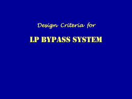 design criteria for lp bypass system of fossil-fuel unit