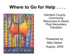 Where to Go for Help - Hamilton County Department of Education