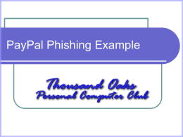 PayPal Phishing Example