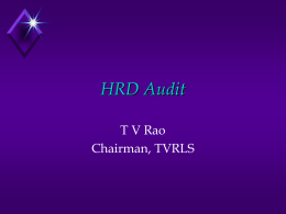 PPT on HRD Audit