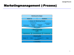 Markt- und Marketingveränderungen - managerTool