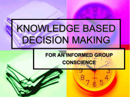 KNOWLEDGE BASED DECISION MAKING - Arizona Al