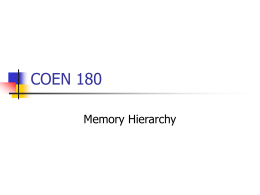 Memory Hierarchy Presentation
