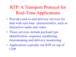 RTP: A Transport Protocol for Real