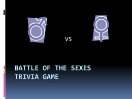Battle of the sexes trivia