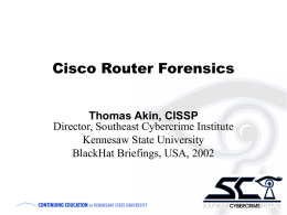 Cisco Router Forensics