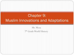 Chapter 9: Muslim Innovations and Adaptations