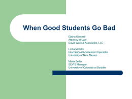 When Good Students Go Bad