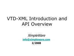 VTD-XML Tutorial