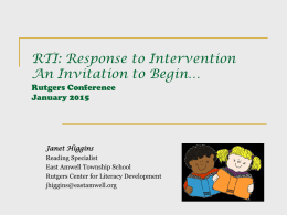RTI for January 2015 Rutgers