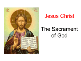 Jesus Christ: the Sacrament of God