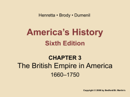 The British Empire in America 1660