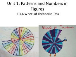 Unit 1: Patterns and Numbers in Figures