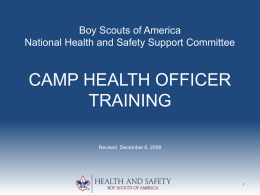 Camp Health Officer Training