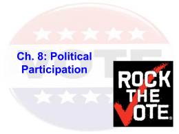 Chapter 6 Political Participation
