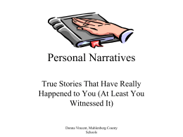 Personal Narratives