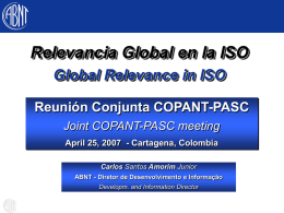 ISO Global Relevance