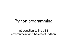 Python programming - Villanova Computer Science