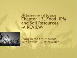 AP Environmental Science Chapter 14, Food and Soil