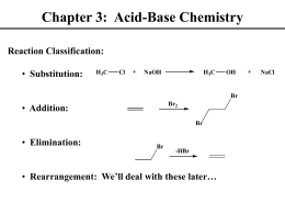 Chapter 3: Acid-Base Chemistry