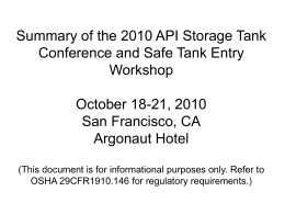 2010 API Conference PowerPoint presentation by Derek Sato.