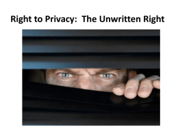 Right to Privacy - Lincoln Park High School