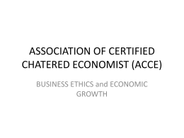 Business ethics and economic growth