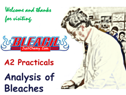 Analysis of Bleaches