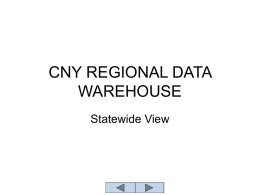 Regional Data Warehouses A.