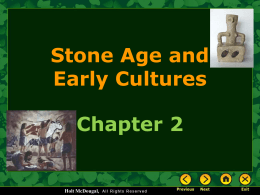 Unit 2: Stone Age and Early Culture