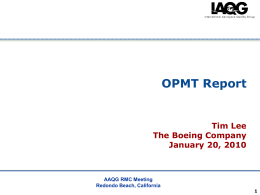 IAQG OPMT Report
