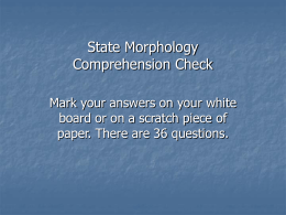 State Morphology Review PPT