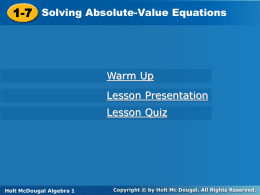 Chapter One Lesson Seven
