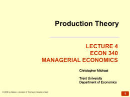 Lecture 4 - Trent University