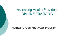 MGF PowerPoint for Assessing Health Providers