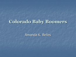 Colorado Baby Boomers - University of Colorado Denver