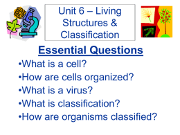 Unit 6 - Notes_Living Structures and Classification