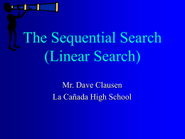 The Sequential Search