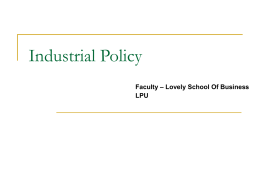 The New Industrial Policy of 1991