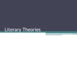 Literary Theories - MHS112