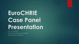 EuroCHRIE Case Panel Presentation WORKSHOPS | PowerPoint