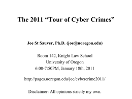 Cybercrime - Joe St Sauver
