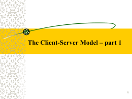 Client-Server Paradigm