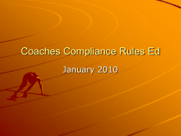 Coaches Compliance Review