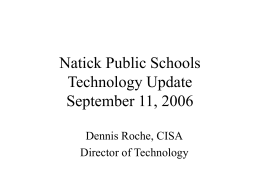 September 11, 2006 - Natick Public Schools